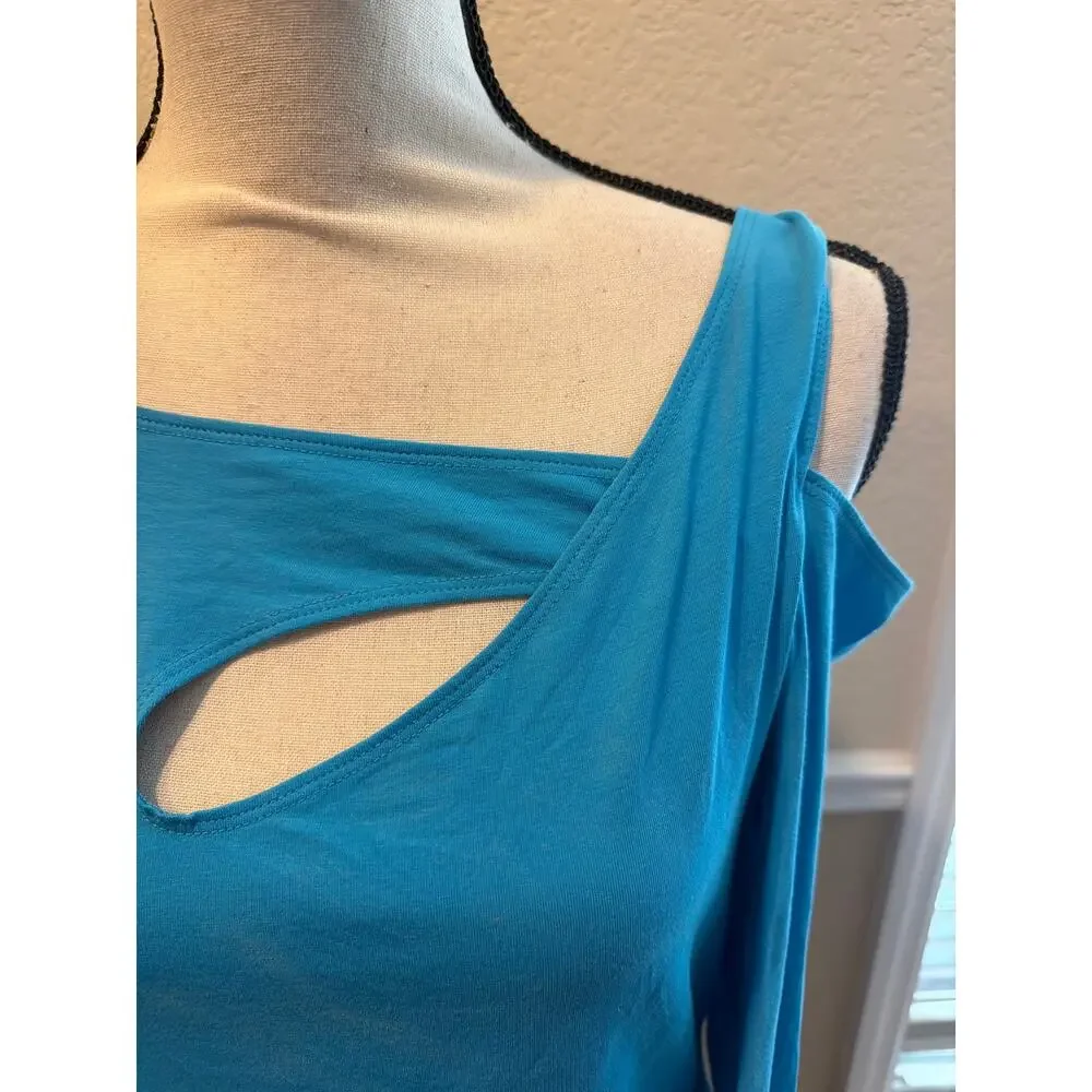 ⭐️ Women’s Boston Proper Turquoise Cutout Top Size XL Night Out Date Night
